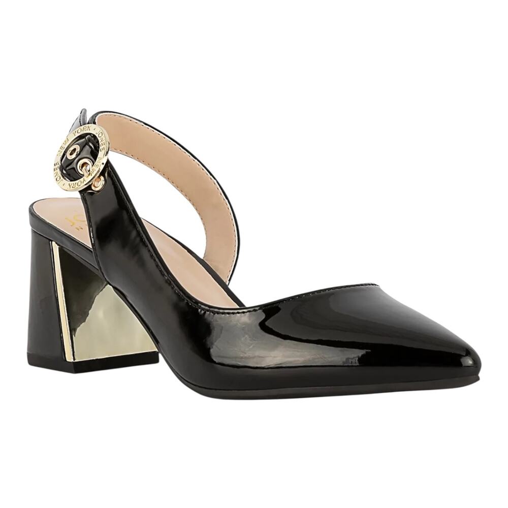 Jones New York Women's Candree Slingback Pointed Toe Pumps Black Size 6 1/2
